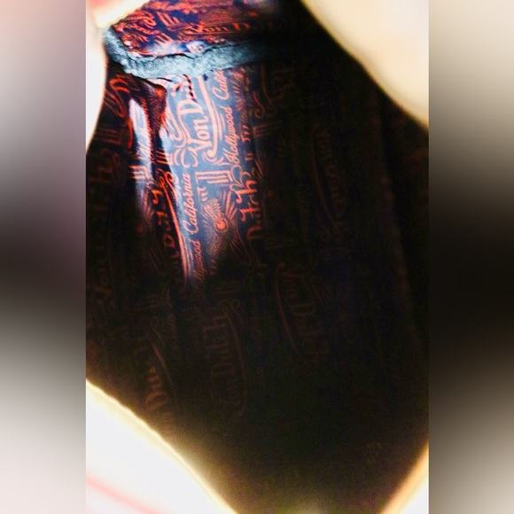 HOSTPICK”Von Dutch NIB City Of Angels Red Yellow Small Bowling Crossbody Handbag - Picture 9 of 12